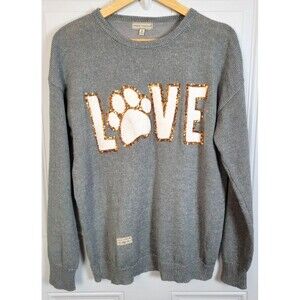 Simply Southern Womens Love Dogs Knit Long Sleeve Top Size S Oversized